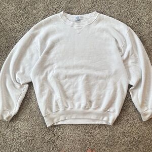 Vintage Men’s XL Tussel Athletic Heavy Cotton Embroidered White Crewneck